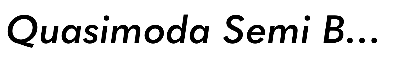 Quasimoda Semi Bold Italic